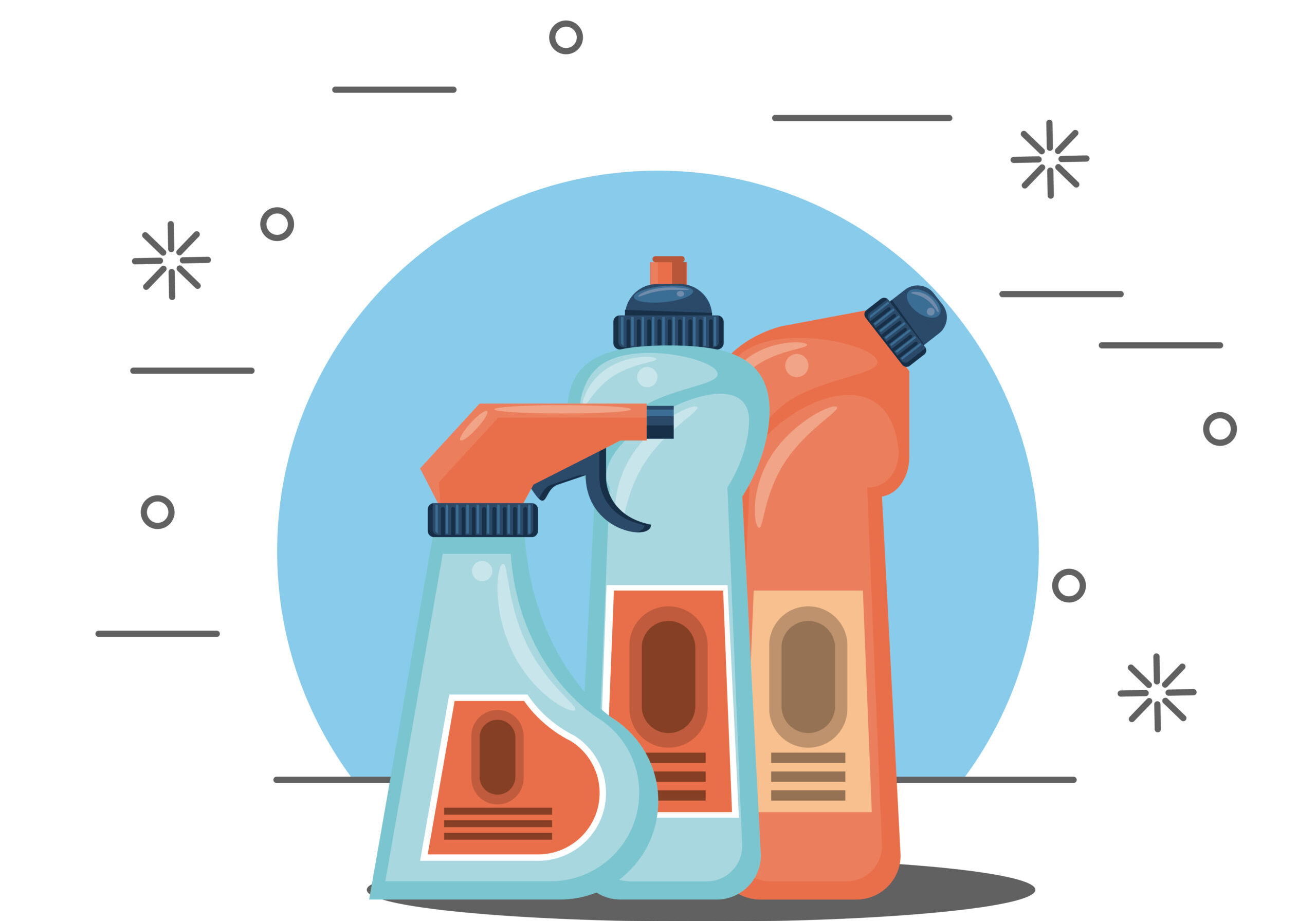 Cleaning products set of soap bottle icons vector illustration graphic design